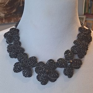 Bcbg statement necklace black